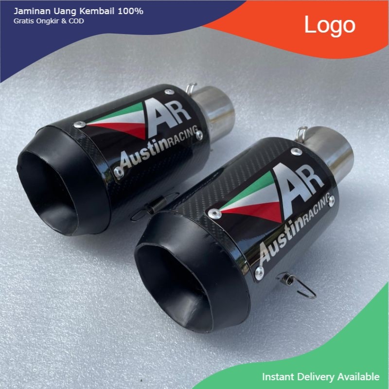 Exhaust Austin Racing Carbon type - Exhaust/Muffler Austin inlet 51mm Only