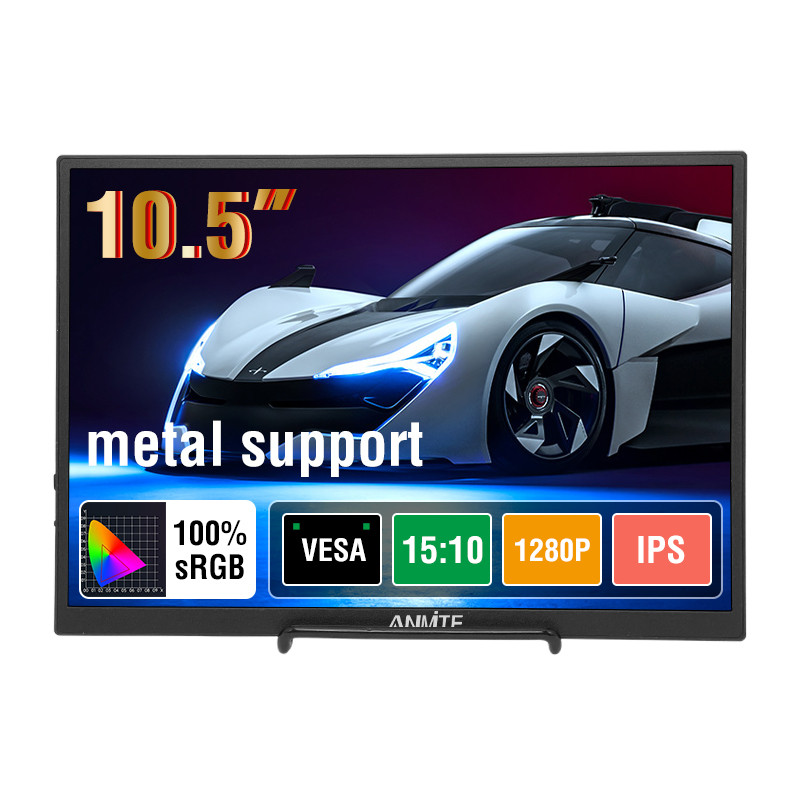 บริการจัดส่งในพื้นที่ Anmite จอภาพแบบพกพาขนาด 10.5 นิ้ว 1280P HDR 15:10 แสงสีฟ้าต่ําสําหรับ XBox PS4