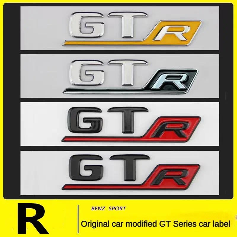 เหมาะสําหรับ Mercedes-benz โลโก้ดัดแปลง AMG GTR GTS GTC GT50 C63S A45S CLA45S หางสีดําตัวอักษรสติกเก