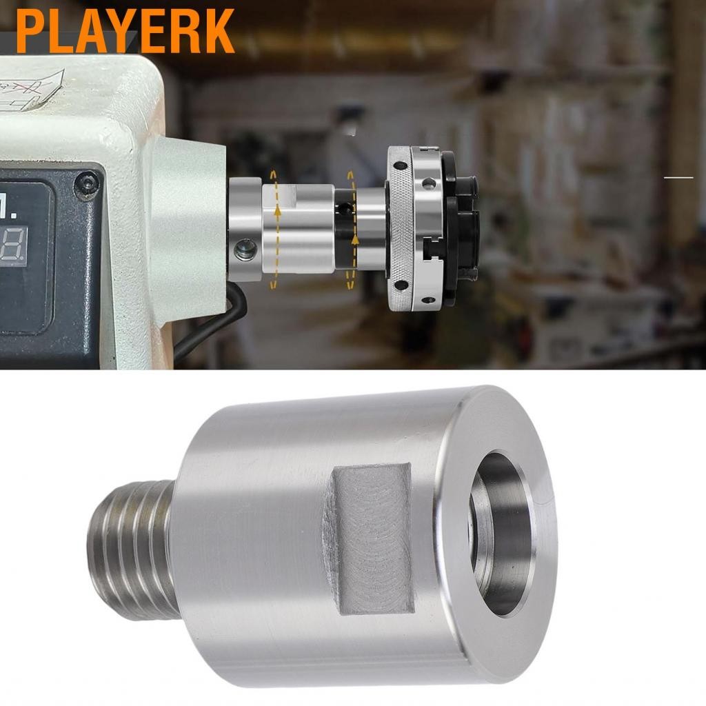 PlayerK เครื่องกลึงสปินเดิลอะแดปเตอร์ 45 เหล็ก 1in 8TPI Male Thread 12TPI Woodworking Woodworking Ch