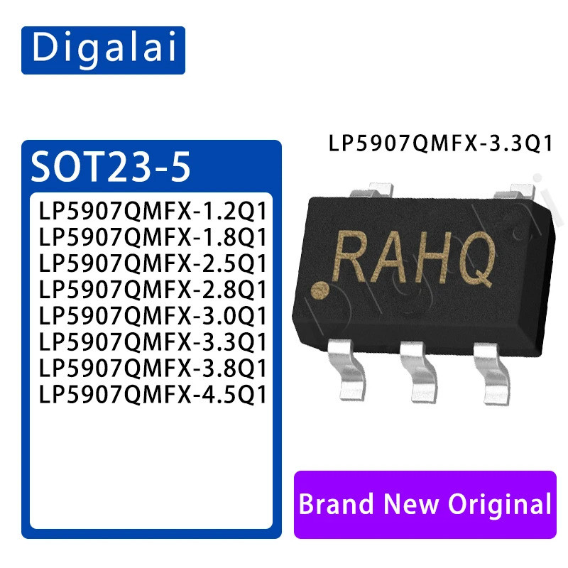 1-5PCS LP5907QMX-1.2Q1/1.8/2.5/2.8/3.0/3.3/3.8/4.5Q1 Ultra-Low Noise LDO Regulator 1.2-4.5V 500mA SO