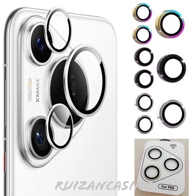 Huawei Pura 80 Ultra 5G Pura80Ultra Pura80Pro Pura80Pro+ Pura80 2025 ตัวป้องกันเลนส์กล้องแหวนโลหะฝาครอบเลนส์กระจกนิรภัยป้องกันการระเบิด Anti-scratch HD เลนส์หมวกป้องกัน