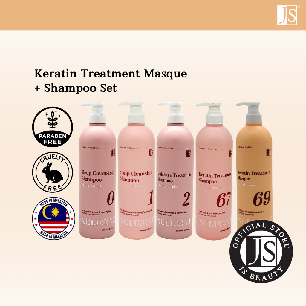 JS Exclusive Set - JS Keratin Treatment Masque + แชมพู JS (J0B/J1B/J2B/J67B) - 2 x 1000ML (JS)
