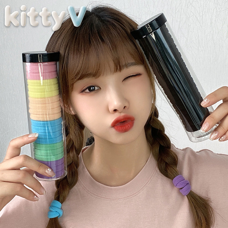 kitty.vogue พร้อมส่ง ยางมัดผมผ้ากำมะหยี่ ฟีลเกาหลี 20ชิ้นต่อ1กล่อง-TM-1