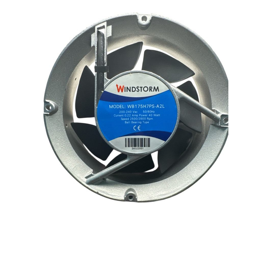 ร้านในไทย ส่งไว พัดลม6นิ้ว กลม FAN WB175H7PS-A2L-G WINDSTORM พัดลมระบายความร้อน 200/240VAC 0.22A 40W