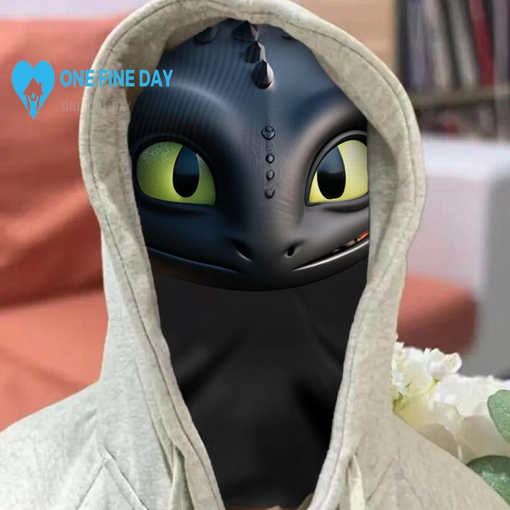 3d มุมมองบนใบหน้า Full Face Mask Toothless Disguise Mask คอสเพลย์คนดังตลกหน้ากากสําหรับ O9c7