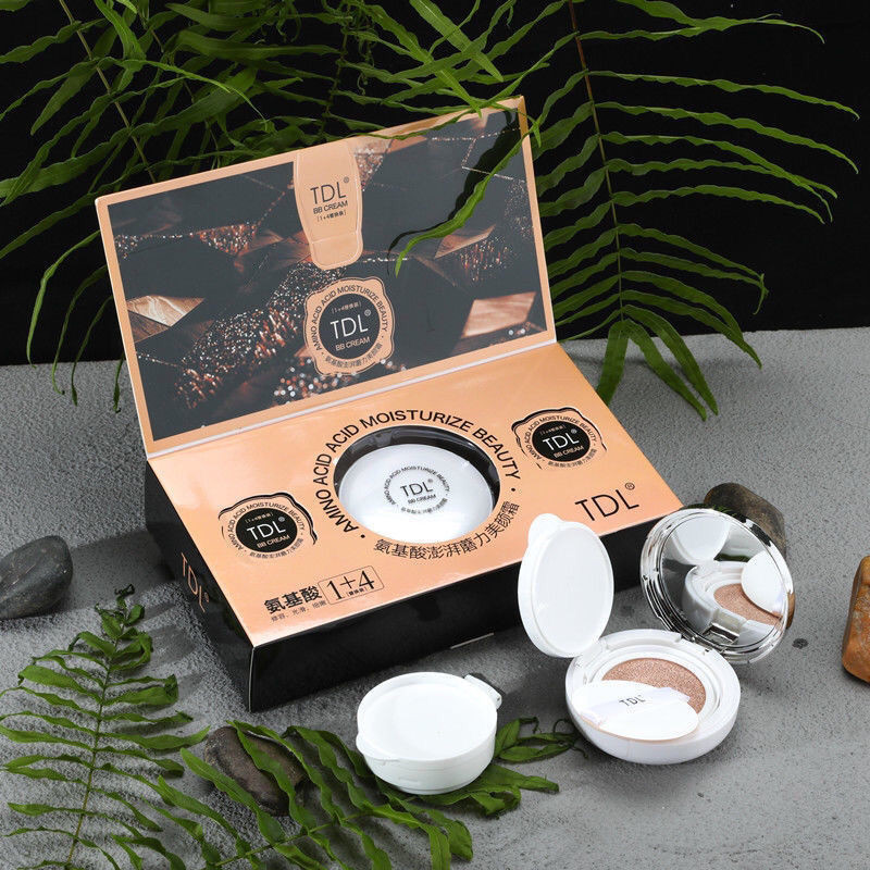 ((4) TDL Amino Acid Air Cushion Beauty bb Cream Non-sticking Powder Long-Lasting Oil Control คอนซีลเ