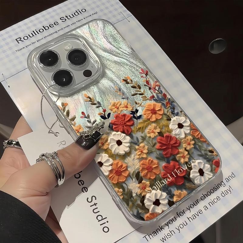 ฤดูใบไม้ผลิดอกไม้สําหรับ iPhone 15Pro 17 16 14 13 12 11 Pro Max XS XR 7 8 Plus ฝาครอบกันกระแทก Anti-drop ปลอก – โปรปัง
