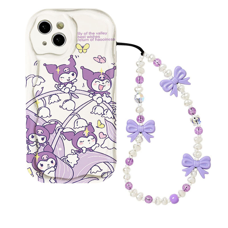 Kuromi pearl สร้อยข้อมือสําหรับ OPPO RENO 4 PRO 5 5K 6 6Z 7 8 PRO + 8T F21 PRO Realme 10 11x 12x C65