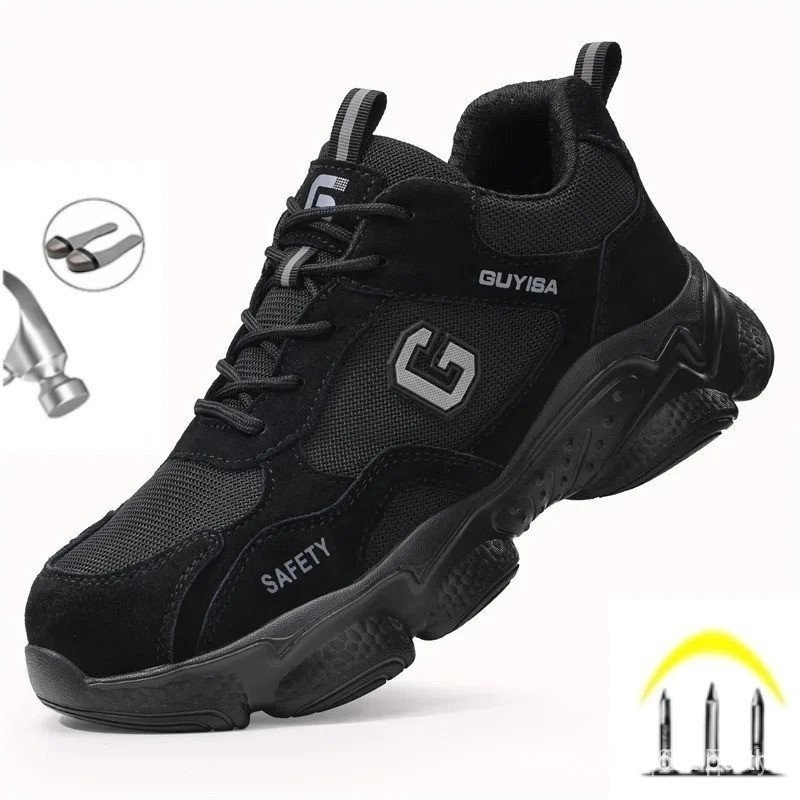 2025 สไตล์ใหม่แฟชั่นรองเท้านิรภัยผู้ชายทํางานกีฬารองเท้าความปลอดภัยรองเท้าผู้ชายเจาะ-ทนรองเท้าผู้ชาย