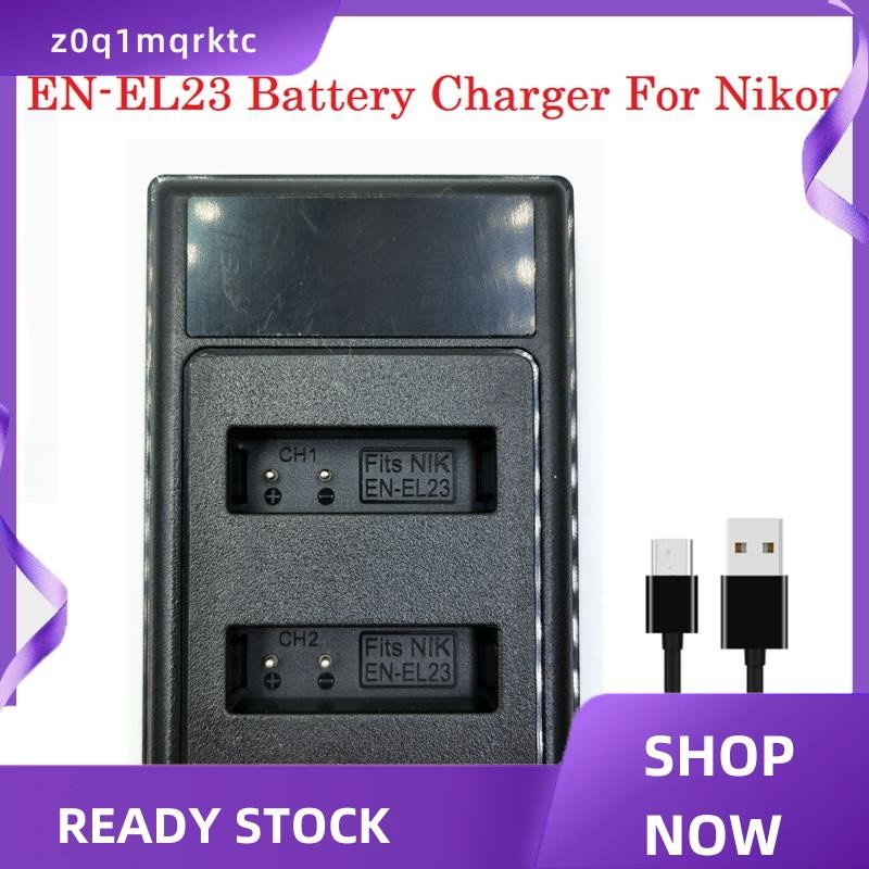 z0q1mqrktc EN-EL23 LCD USB Dual Battery Charger สําหรับ COOLPIX B700 P900S P900 P610S P610 P600 S810
