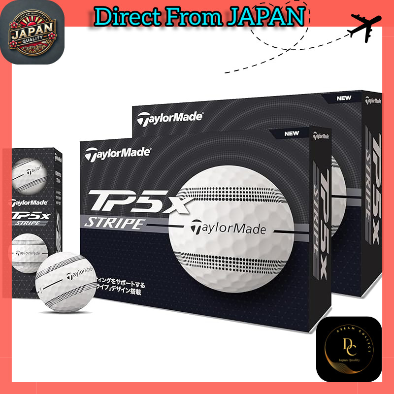 TaylorMade TMJ24 TP5 & TP5x Stripe Golf Balls - White (Various Pack Sizes)