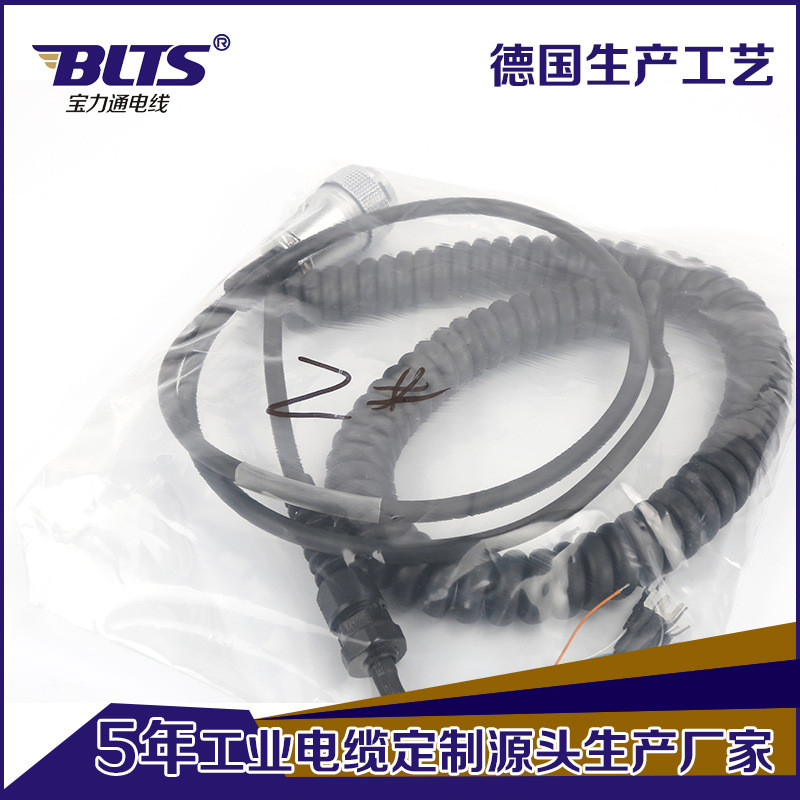 การผลิตผู้ผลิตเครื่องมือเครื่อง CNC Shielding อิเล็กทรอนิกส์ Handwheel Line Multi-Core PU Spring Lin