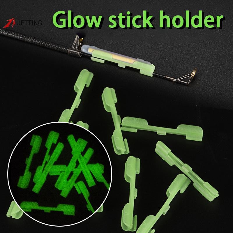 FSTH Glow-In-Dark Rod Card Holder Glow Stick ปลา Snap ลอยคลิปชุด Floag Sea เบ็ดตกปลา Luminous Connector HH