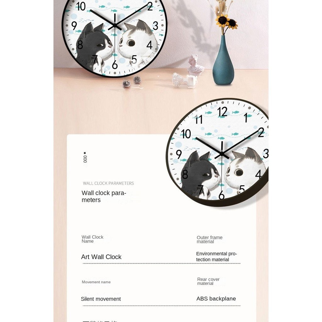 8นิ้ว20เซนติเมตรนอร์ดิกที่ทันสมัยสร้างสรรค์นาฬิกานาฬิกาแขวนสําหรับบ้านห้องนั่งเล่นห้องนอนเงียบนาฬิกาควอตซ์ - รูปที่ 7