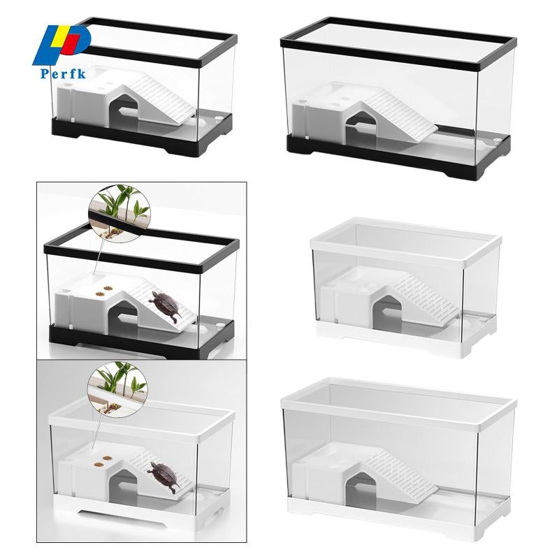[yostkgr] Turtle Tank Aquarium Terrarium Turtle Enclosure Hatching Area Resting Sturdy