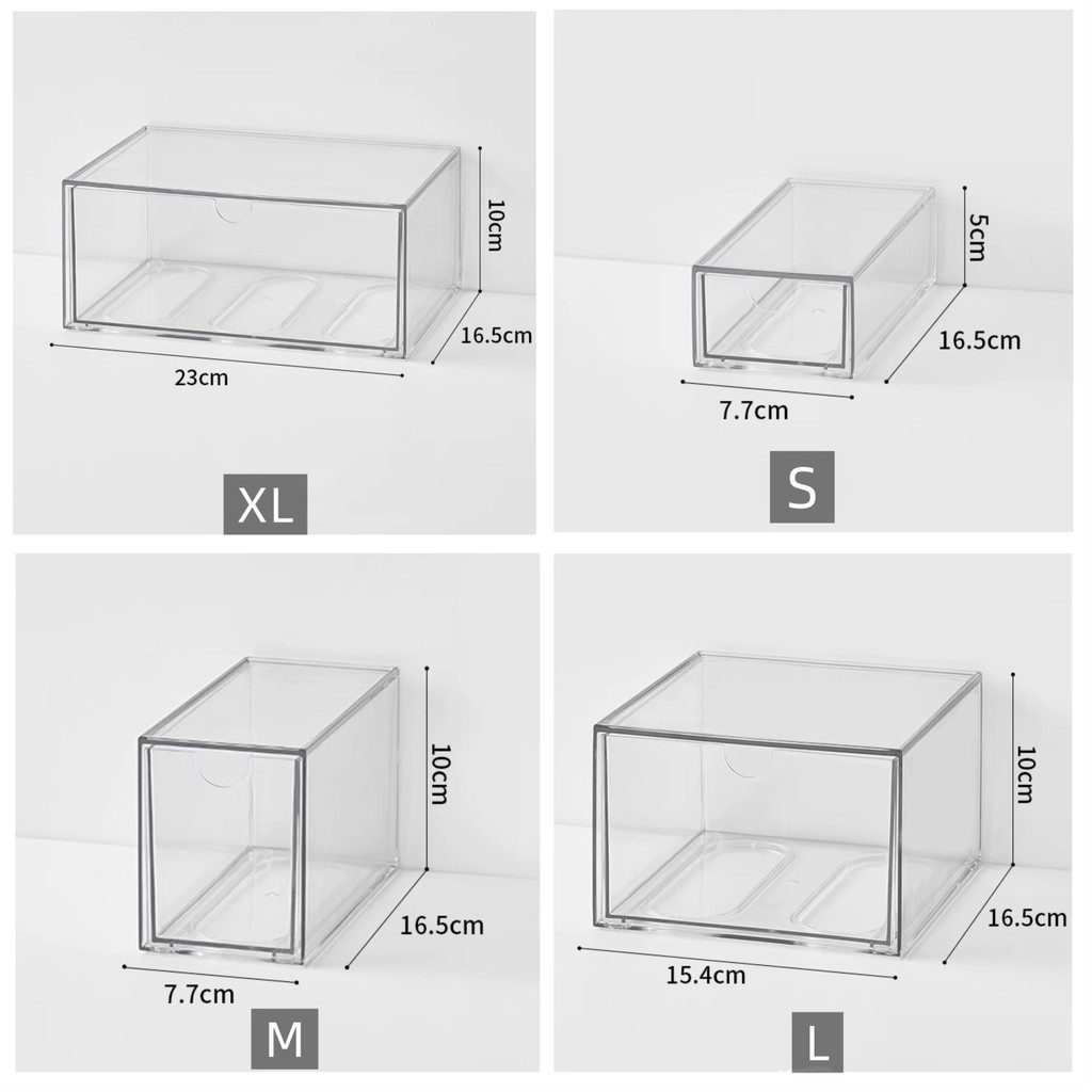 DIY กล่องใส่ของ ลิ้นชักเล็ก กล่องเก็บอุปกรณ์ตั้งโต๊ะ หลายขนาดประกอบ วางซ้อนกันได้ KKHOME - รูปที่ 7