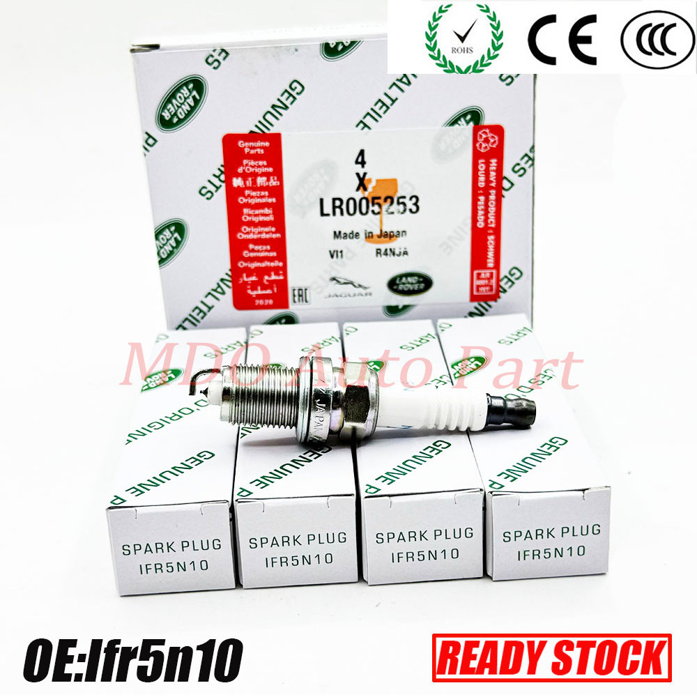 4 ชิ้น LR005253 IFR5N10 Iridium Spark Plug สําหรับ Land Rover Range Sport LR3 4.0L V6 4.2L V8 4.4L ร