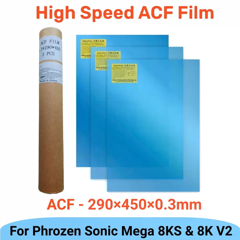 3 ชิ้น ACF ฟิล์ม 290x450x0.3 มม.สําหรับ Phrozen Sonic Mega 8KS 8K V2 HALOT Mega Saturn 3 Ultra Relea