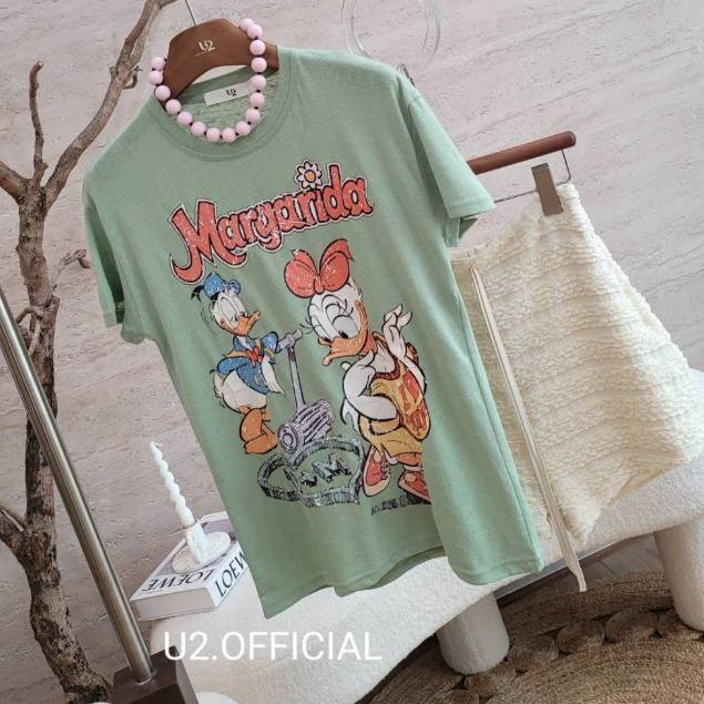 Lemon. U2   เสื้อยืดผ้าสลาฟนิ่มลายใหม่ค่ะ น้องเป็ด Margarida