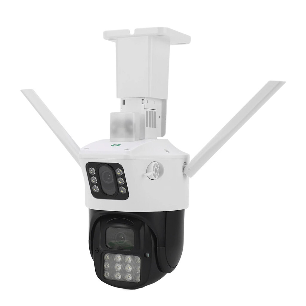 Tuya กล้องวงจรปิดภายนอก 2 เลนส์ 6MP เชื่อม Wi-Fi (Q32) ปรับหมุนกล้องได้ หมุนตามคน สื่อสารสองทาง แจ้ง