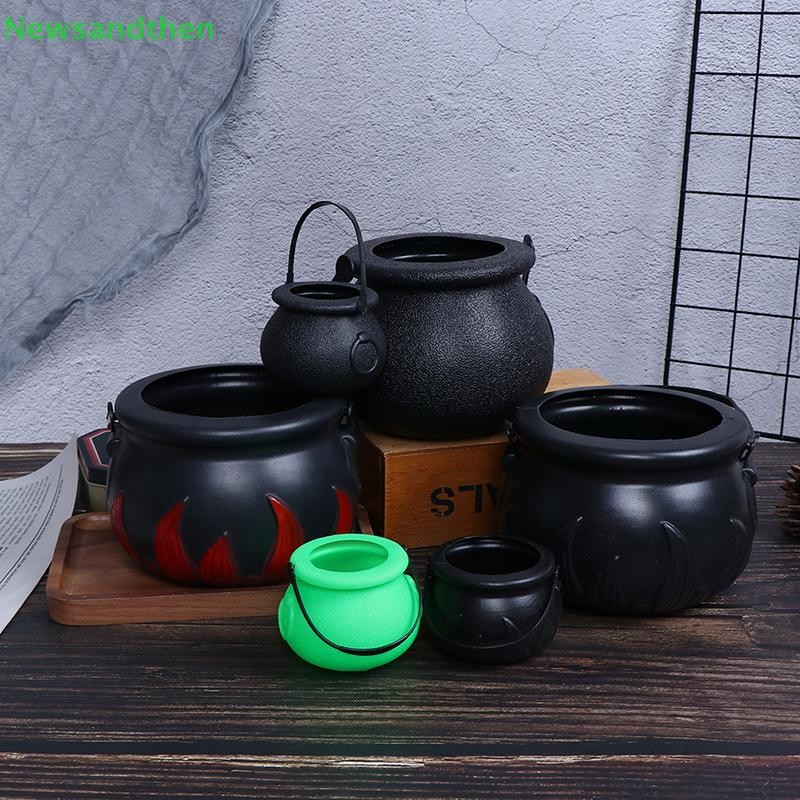 Newsandthen Halloween Candy Kettles Pot Halloween Cauldron Bucket With Handle Kids