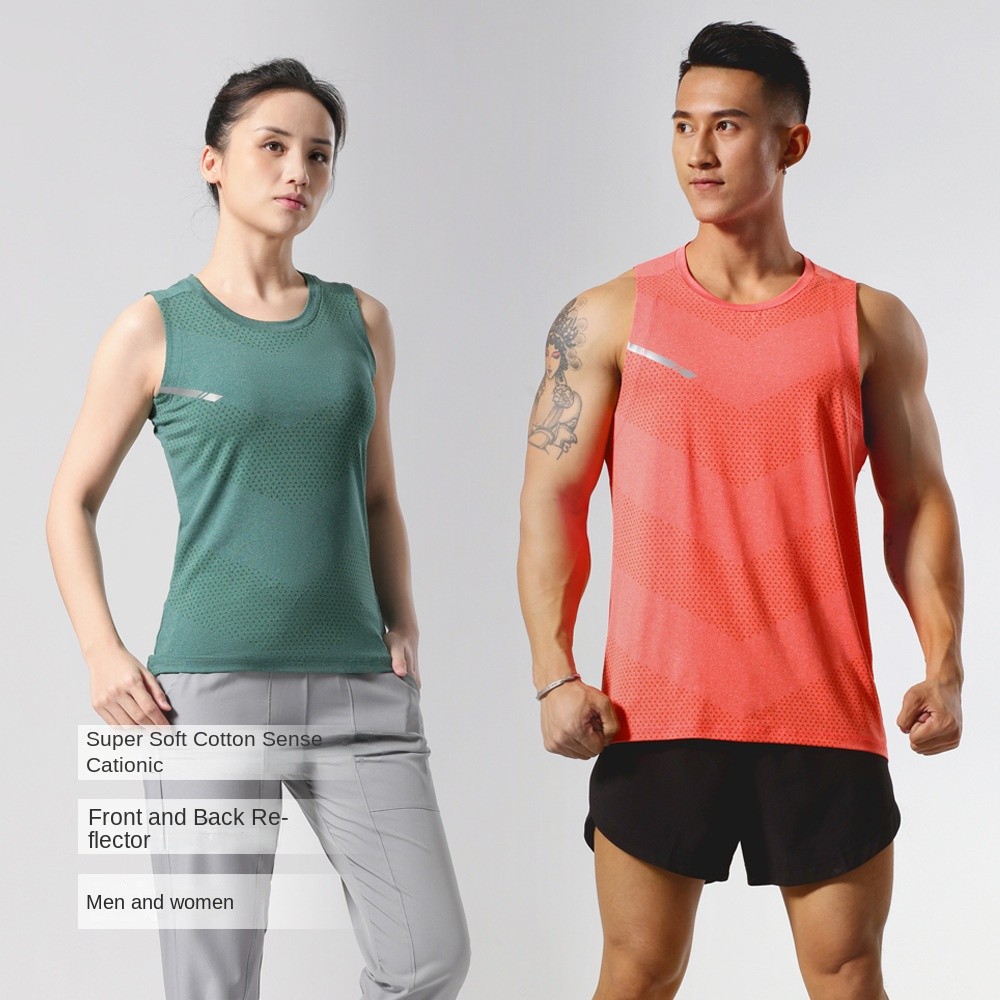 Summer Outdoor Sports Quick-Drying Top Men's Fitness Running Breathable Top Basketball Loose Sleevel
