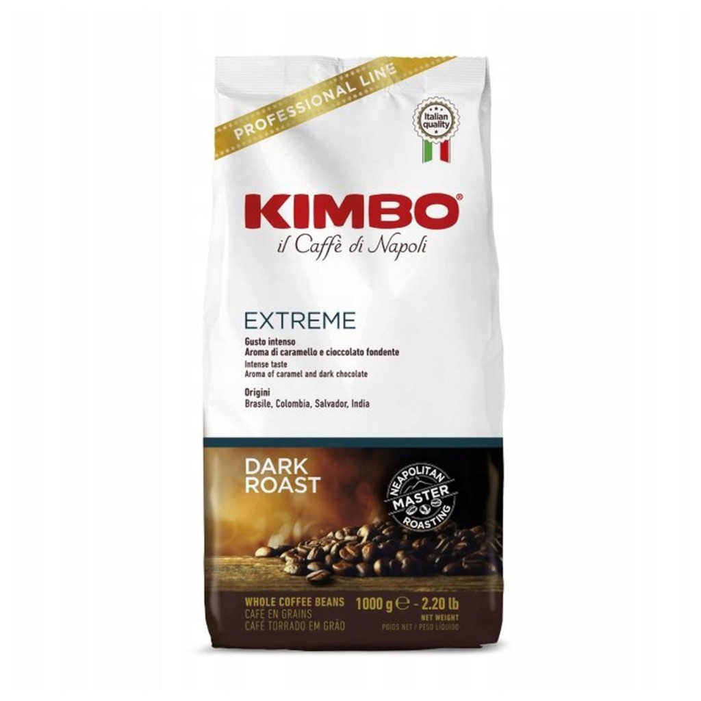 Kimbo Espresso Coffee Beans Extreme 1kg - Italy (Dark Roast Arabica 65% Robusta 35%)