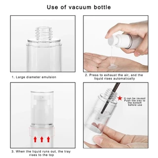 ขวดปั๊มสูญญากาศ ขวดใส่ครีม ขวดเปล่า 30/50/100 ml ใช้สำหรับแบ่งบรรจุเครื่องสำอาง BPA Free เครื่องสำอางสำหรับเดินทาง พร้อมส่ง