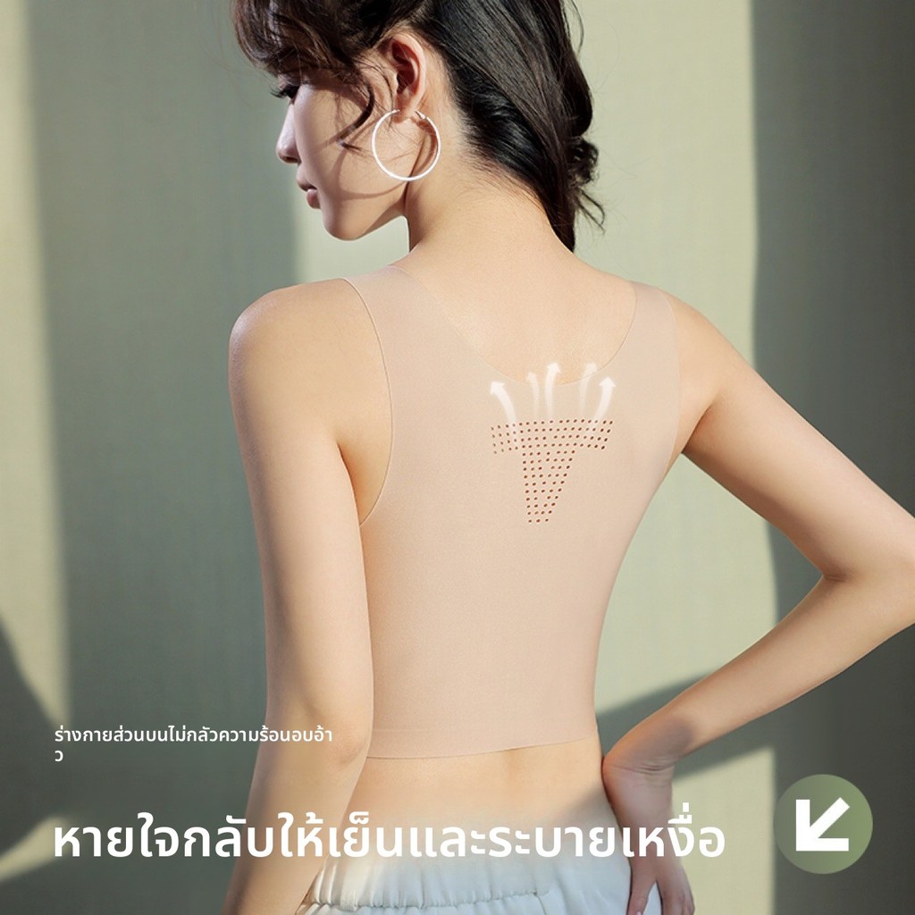 ชุดชั้นในแบบ. สำหรับสุภาพสตรี ระบายอากาศได้ดี เหมาะสำหรับสวมใส่ทำกิจกรรมกีฬา พร้อมเทคโนโลยีผ้าไหมน้ำแข็งและสายบ่าบางเบา - รูปที่ 2