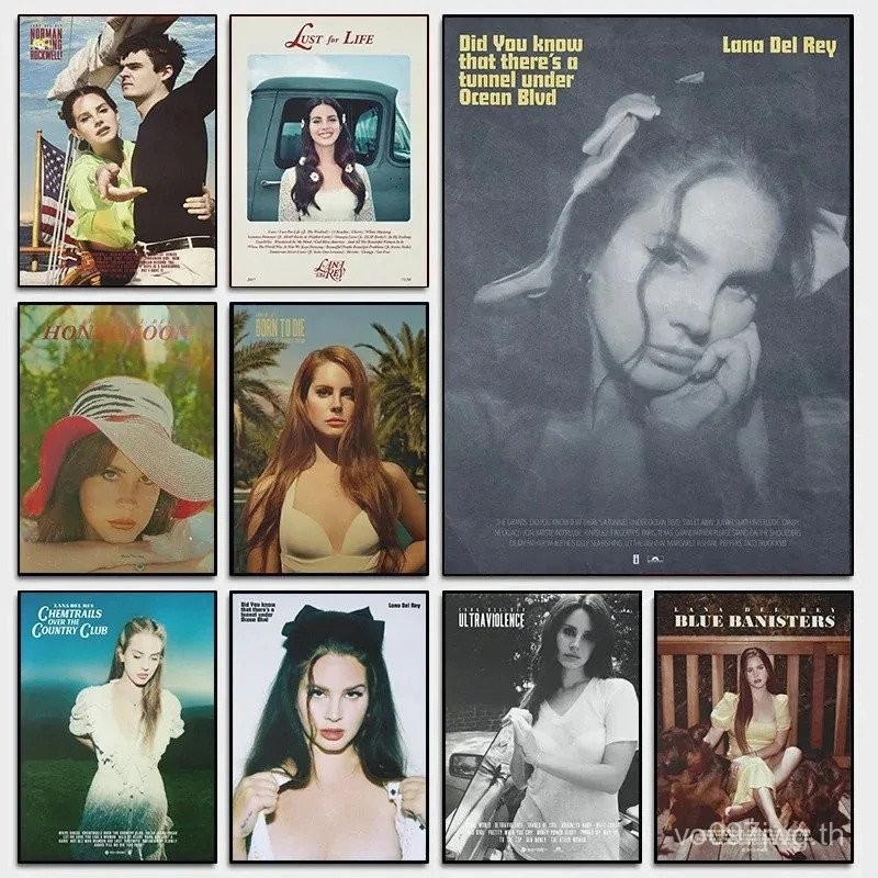 นักร้อง Lana Del Rey คลาสสิกเพลงอัลบั้มครอบคลุม Ultraviolence Lust สําหรับชีวิตโปสเตอร์ผ้าใบภาพวาดภา