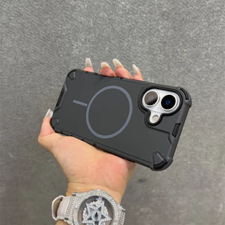 หรูหรา Heavy Duty เกราะสําหรับแม่เหล็กชาร์จไร้สายสําหรับ iPhone 17 Air 16 15 14 Plus 13 12 11 Pro Max กันชนกลับกรณีฝาครอบ