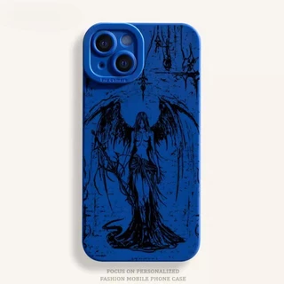 สําหรับ IPhone 16 15 14 13 12 11 Pro Max X XR XS Max 7 8 Plus Cold Wings Angel คู่เคสโทรศัพท์ปกอ่อน