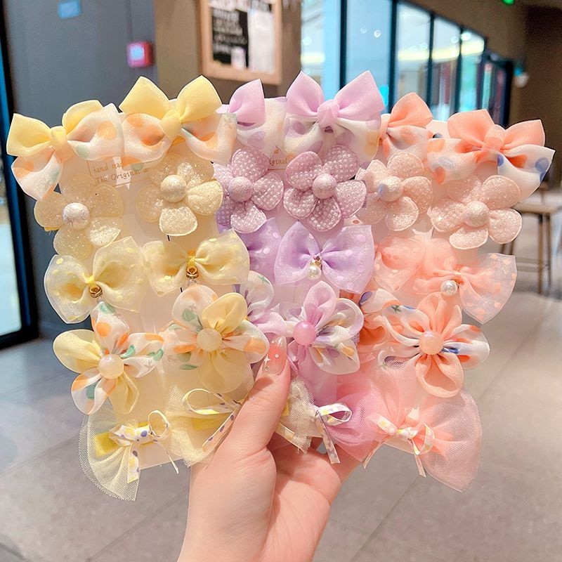 10ชิ้นชุดกิ๊บติดผมสําหรับเด็กแฟชั่นเกาหลีใหม่น่ารักโบว์กิ๊บเด็กคลิปด้านข้างคลิปหน้าม้ากิ๊บกิ๊บอุปกรณ์ผม - รูปที่ 4