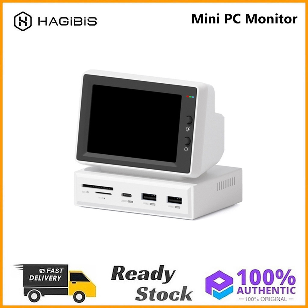 Hagibis 3.5 นิ้ว IPS Mini หน้าจอ AIDA64 Mini PC CPU RAM HDD Data Monitor จอแสดงผลหน้าจอย่อยพร้อม USB