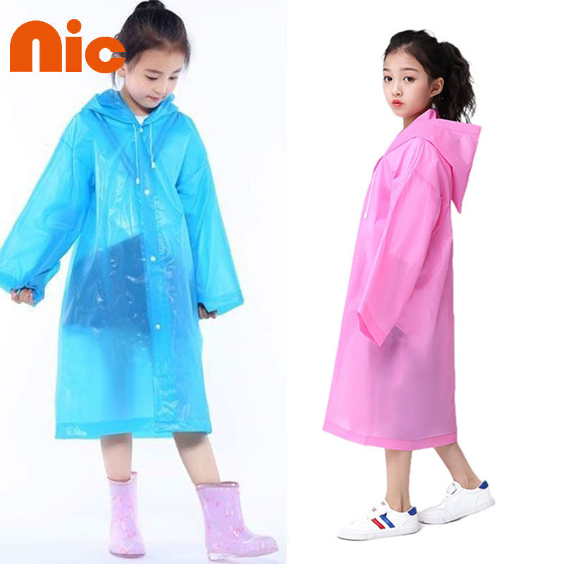 NIC เสื้อกันฝนเด็ก หนาพิเศษ เสื้อคลุมกันฝนรุ่นใหม่ เสื้อกันฝน แฟชั่น ชุดกันฝน EVA