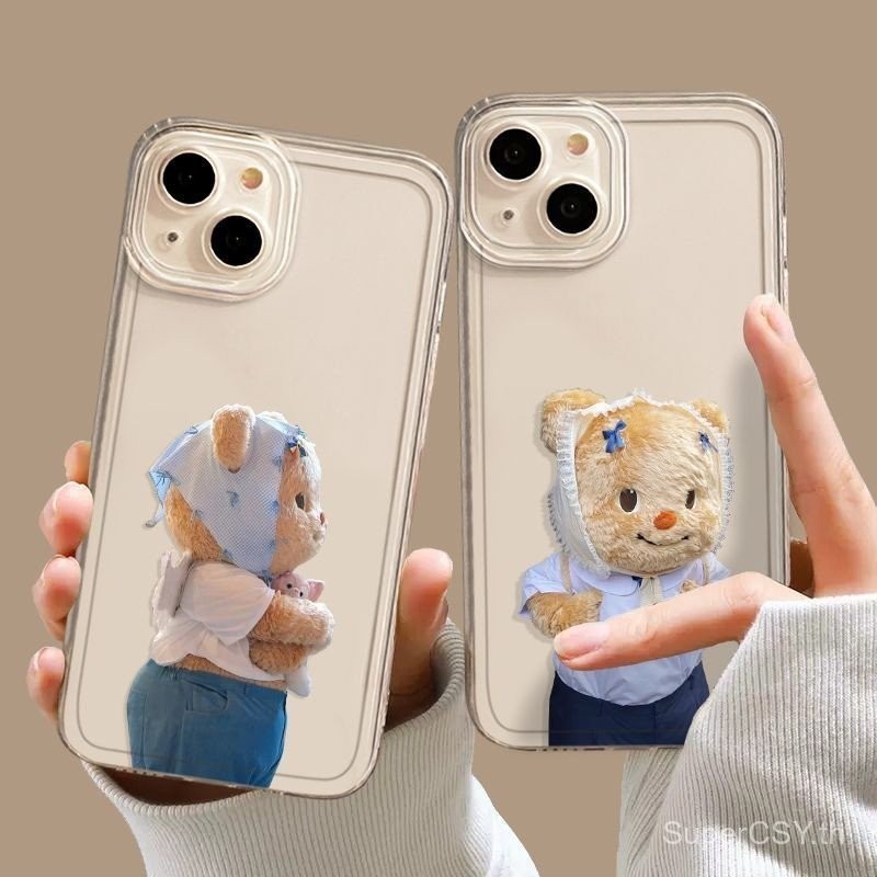 เคสโทรศัพท์ เหมาะสําหรับ iPhone x xs xr xsmax 11 12 13 14 15 Pro max Plus Butter Bear เคสใสนุ่มรวมทุกอย่าง Precision Hole Shock-proof โทรศัพท์มือถือป้องกันกรณีเชลล์ 2WCK