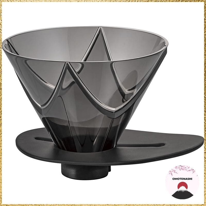 HARIO V60 1 Cup Dripper MUGEN Coffee Dripper 1-2 Cups Transparent Black Made in Japan VDMU-02-TB
