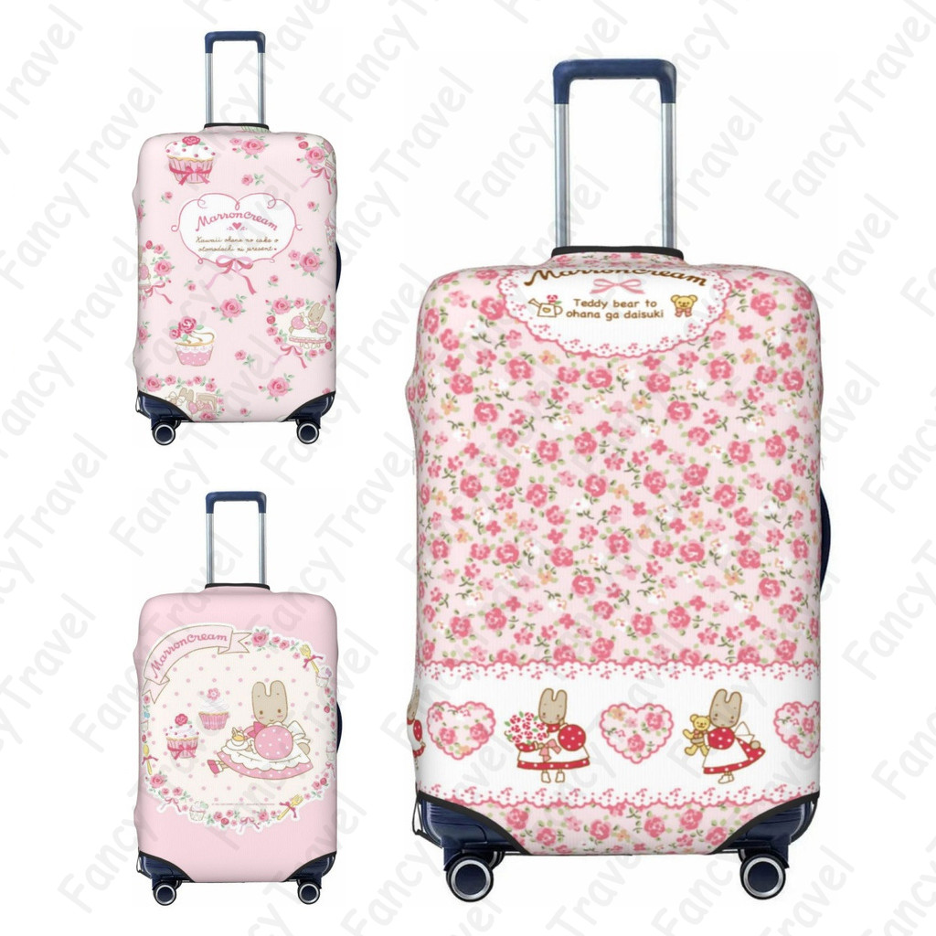 Fancytravel Marron ผ้าคลุมกระเป๋าเดินทาง กระเป๋าเดินทาง ผ้ายึดได้เยอะ กันฝุ่น กันรอย สวมใส่ได้ ข้น 18/20/22/24/26/28/32นิ้ว