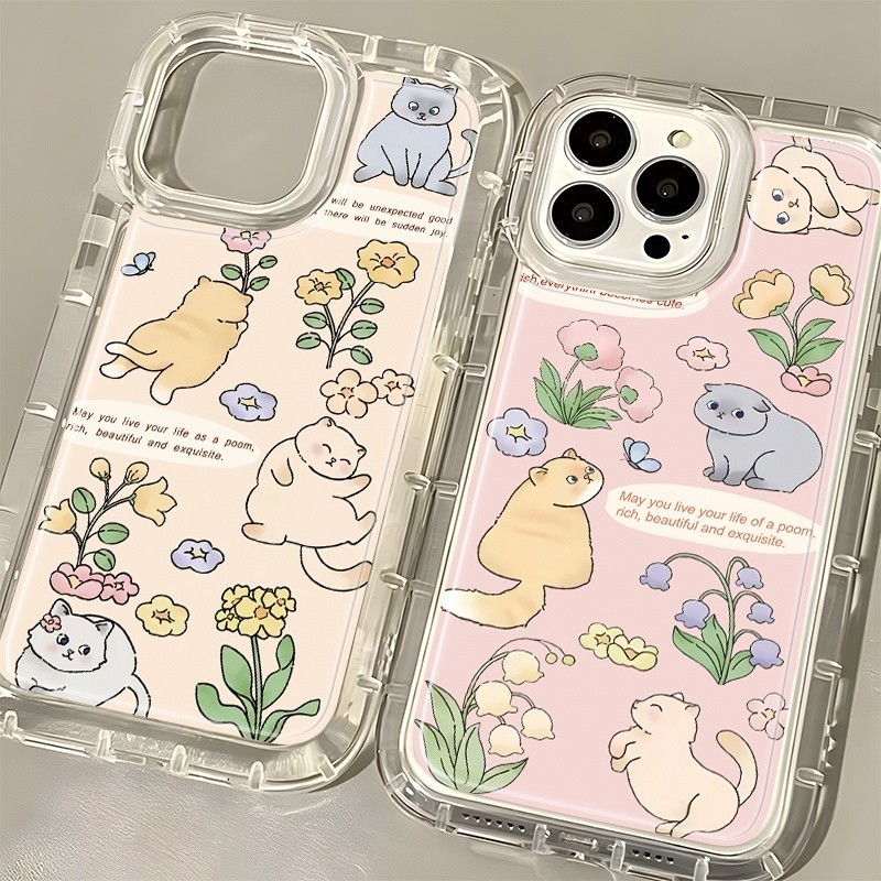 ลูกแมวน่ารักมากมายเล่นในหลา ล่าสุด soft Case HP Realme C75 C75x C65 Note 60 Note 60x C61 C63 C65 C67