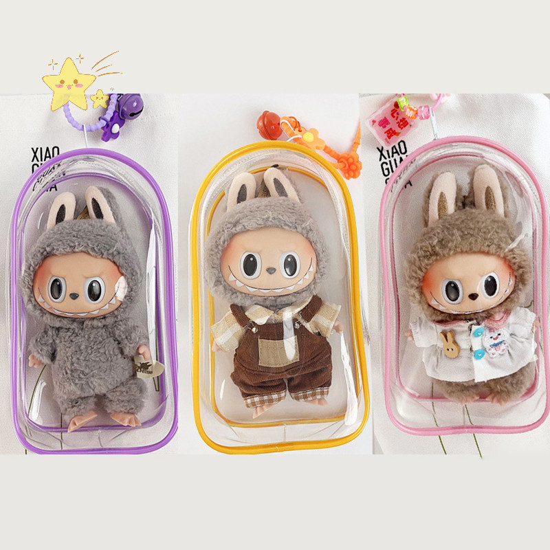 [JBTH] 1ชิ้นใสพีวีซีป้องกันกรณีพวงกุญแจกระเป๋ากรณีจัดเก็บกล่องของเล่นตุ๊กตาของขวัญกระเป๋าฝุ่นหลักฐานแขวนกระเป๋า [JB]