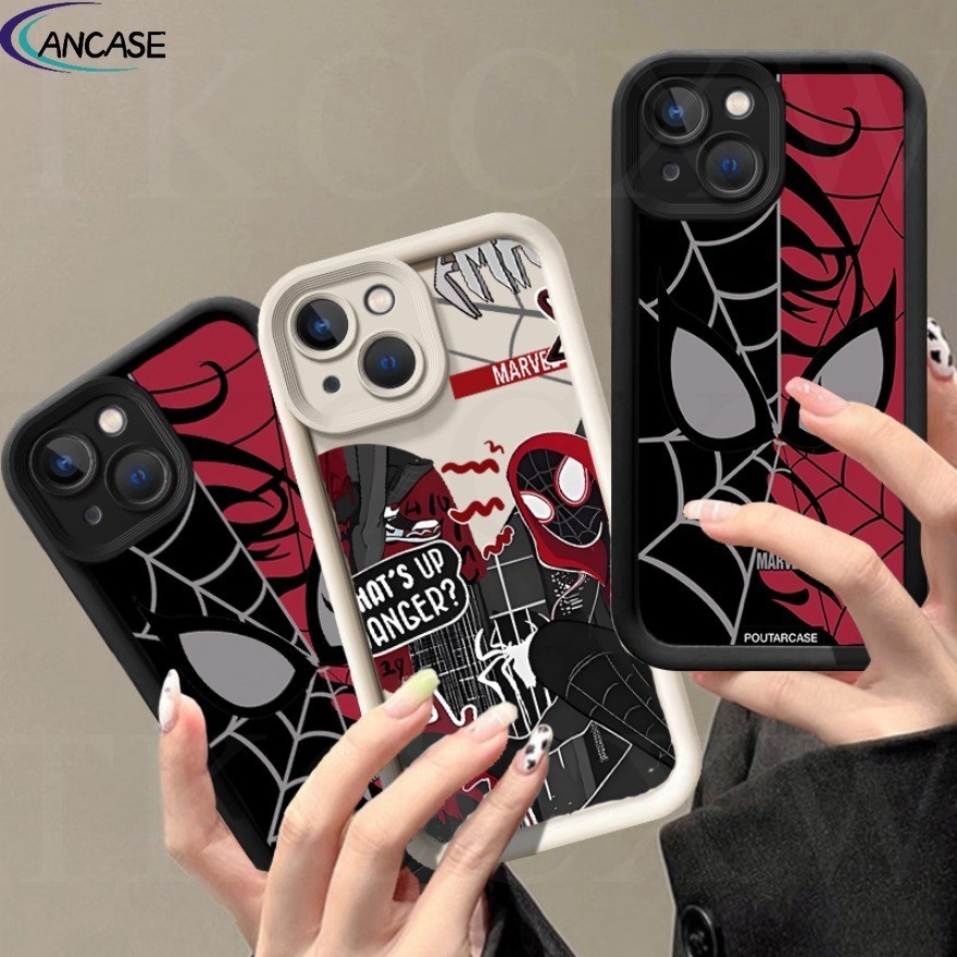 Cool Blackened Spider Man รูปแบบเคสโทรศัพท์สําหรับ Huawei Pura 70 Pro 70 Ultra P40 P30 Pro Nova Y61 Y71 Y70 5T Y7A กันกระแทก Tpu ปกอ่อน