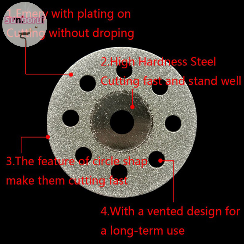 Sunborui Cutg Disc เพชรบดล้อเลื่อยวงเดือนใบมีดขัด Mini เจาะ 22 มม.TH
