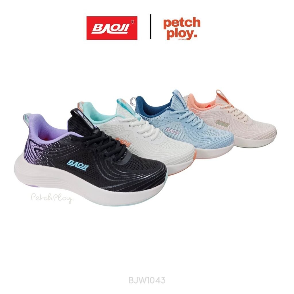 Baoji BJW1043 รองเท้าผ้าใบผู้หญิง รองเท้าวิ่ง ออกกำลังกาย บาโอจิ