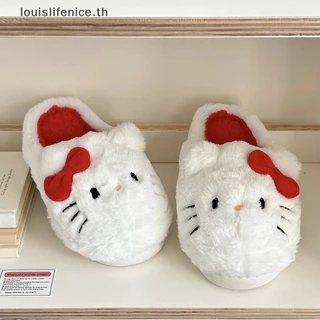 Lnth รองเท้าแตะตุ๊กตา Kittys Kawaii น่ารักนักเรียนฤดูใบไม้ร่วงฤดูหนาวห้องนอน Soft Cushion Plush ห้องนอน Aldult รองเท้าสาว Xmas ร้อน