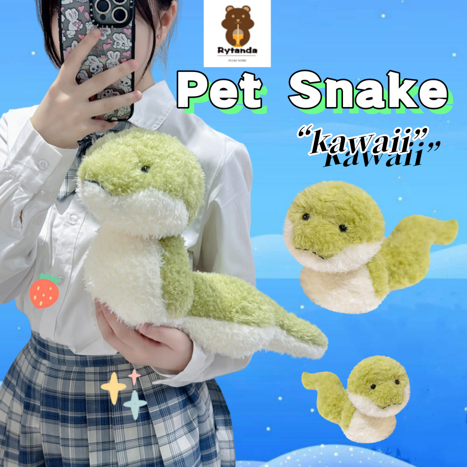 Rytanda 25/43cm Kawaii Pet Snake Plush Toy สัตว์เลี้ยงงูของเล่นตุ๊กตาปีงูตุ๊กตาตุ๊กตาเด็กผ่อนคลายของเล่นน่ารักนุ่มตุ๊กตาเด็กของขวัญวันเกิดตกแต่งบ้านตุ๊กตาของขวัญคริสต์มาส
