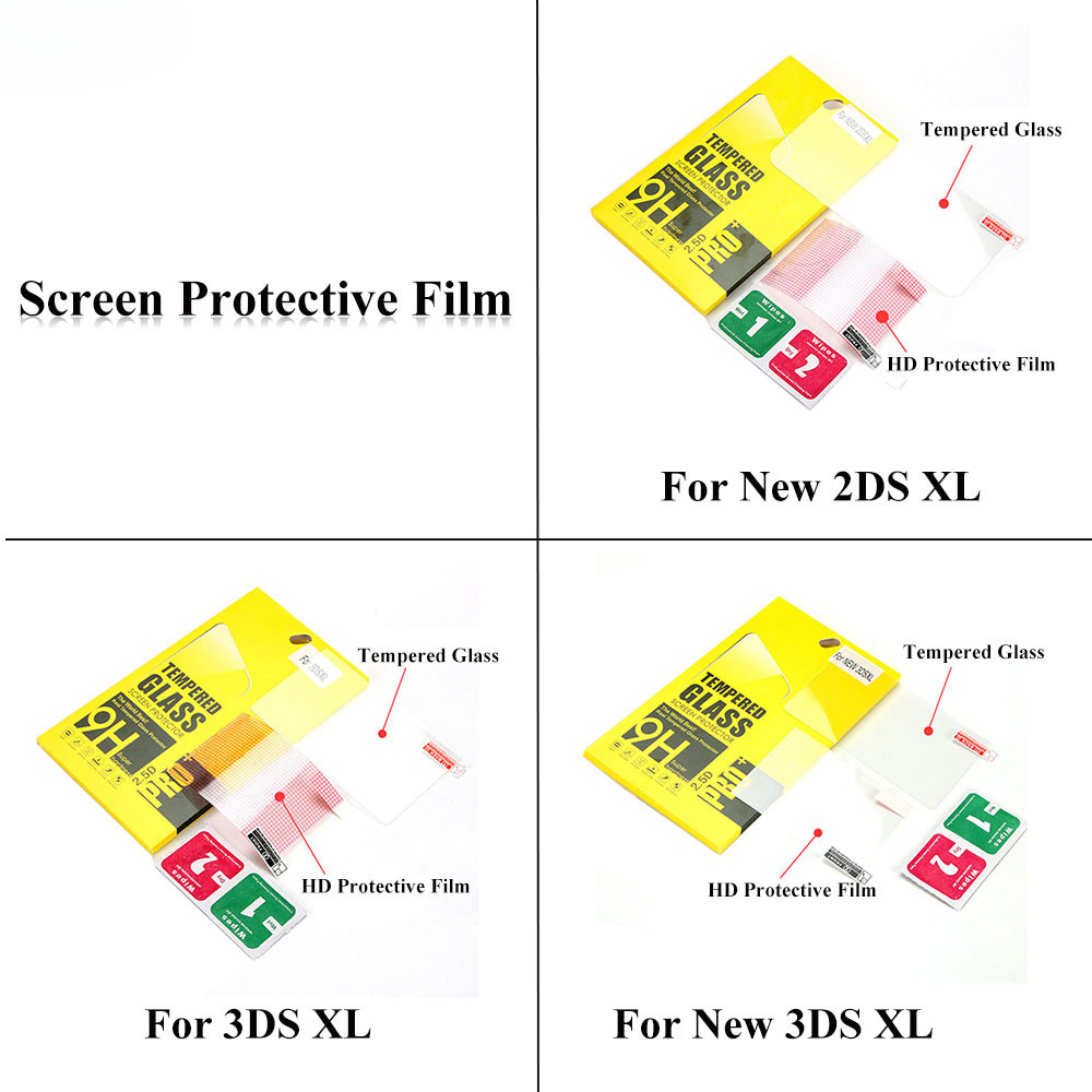 กระจกนิรภัยเปลี่ยนสําหรับใหม่ 2DS XL LL ด้านล่างป้องกันหน้าจอเกมคอนโซลป้องกันฟิล์มสําหรับ 3DS XL/ใหม