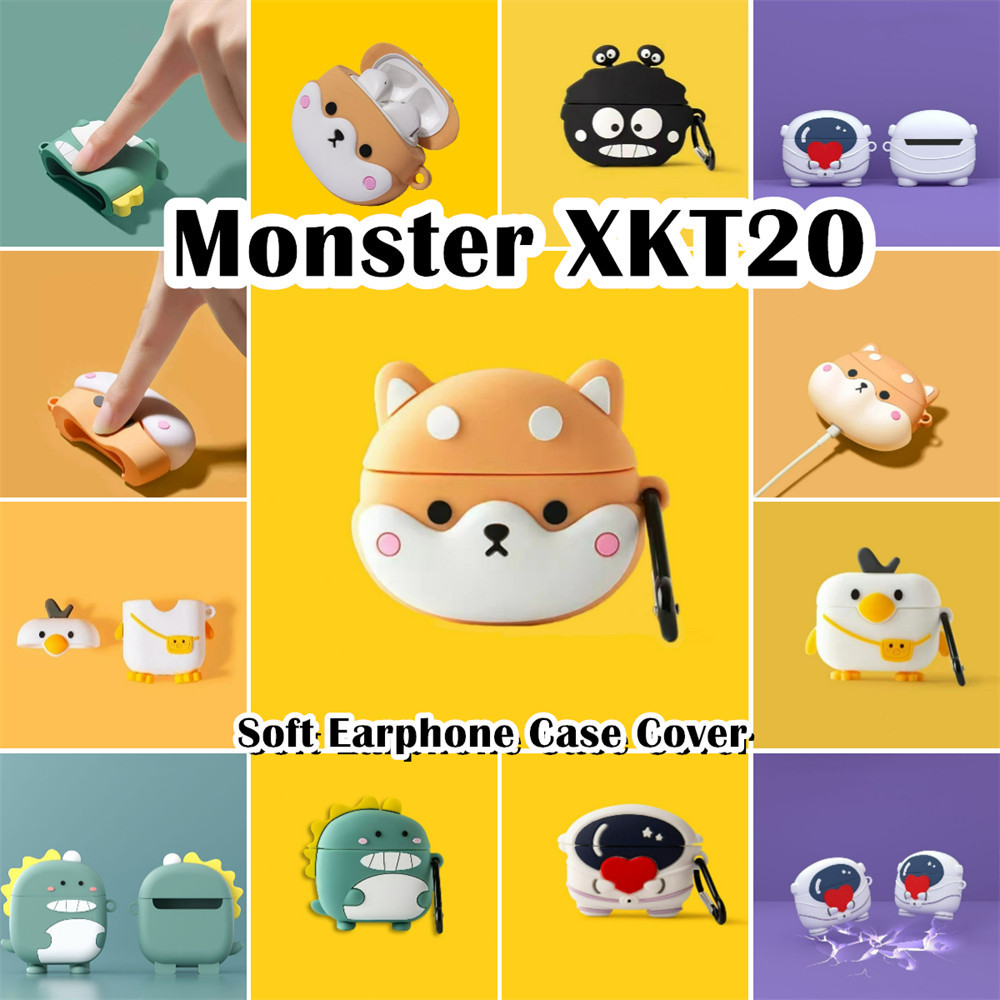 【Case Home】นําไปใช้กับ Monster XKT20 เคส Case เคสหูฟัง การ์ตูนสร้างสรรค์ ซิลิโคนนุ่ม เคส เคสหูฟัง