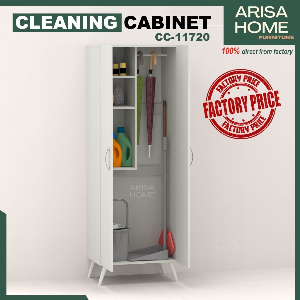 p5j1z6ovc4 ตู้เก็บของข้างเตียง ArisaHome Cleaning Cabinet 2 Door / Kitchen Cabinet / Multi Purpose