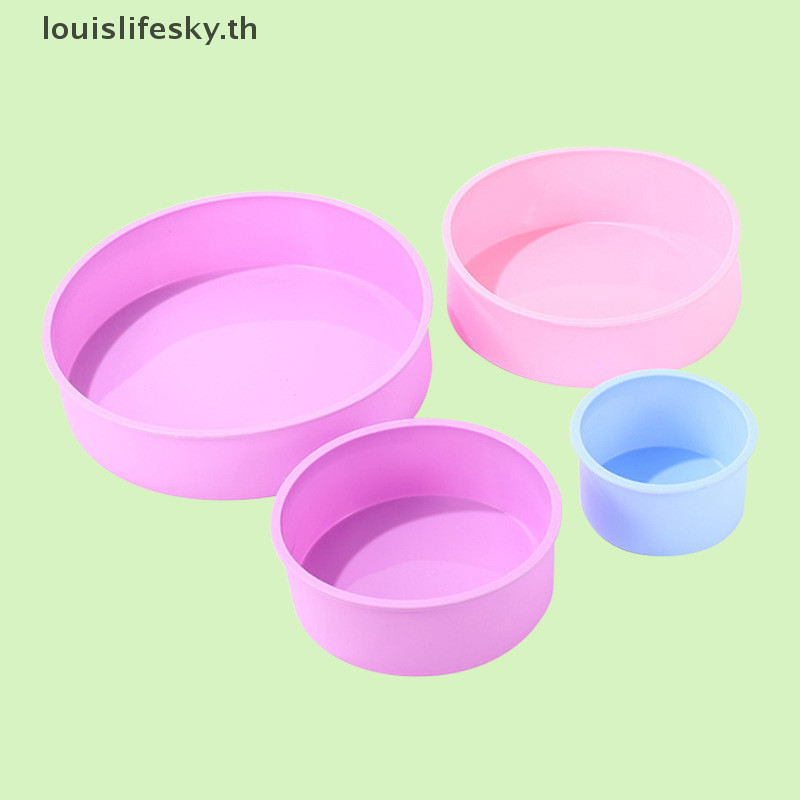 Llth 1 PC รอบรูปร่างแม่พิมพ์ซิลิโคนเค้กขนาดเล็กถาดอบ DIY Mousse Fondant กระบอก Mould สําหรับ Pastry ขนม Jelly เครื่องมือห้องครัวร้อน